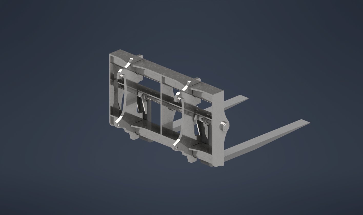 CAD rendering of fork carriage design